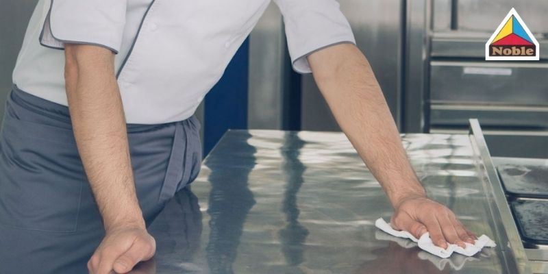 clean and dry stainless steel