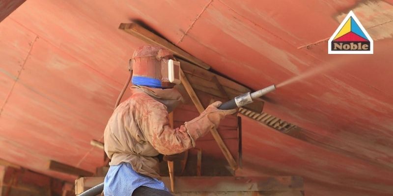 Sandblasting Process to Remove Chipped Paint
